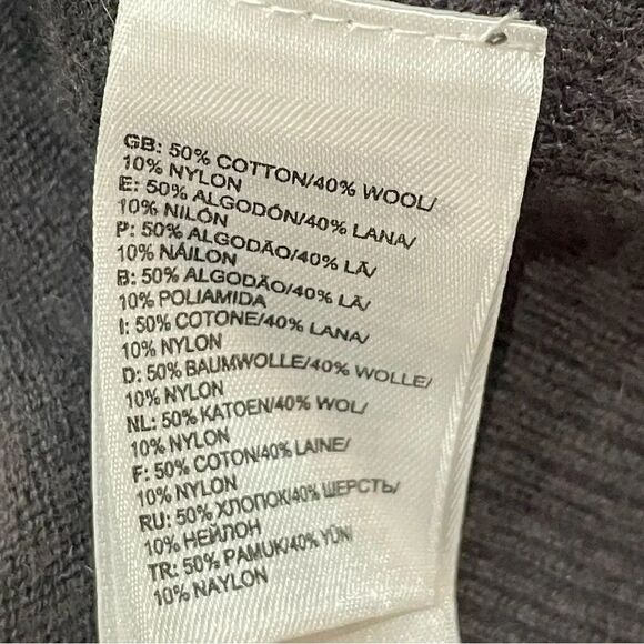 The North Face Wool blend Cardigan Sweater Jacket, Medium. full zip grey gray - Picture 10 of 13